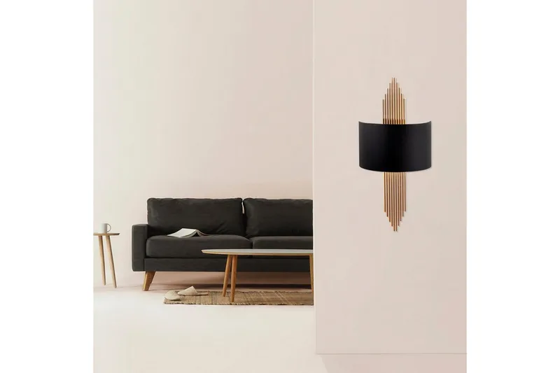 Vägglampa Grelon Svart / Koppar - Svart / Koppar - Belysning - Lampor & belysning inomhus - Vägglampa