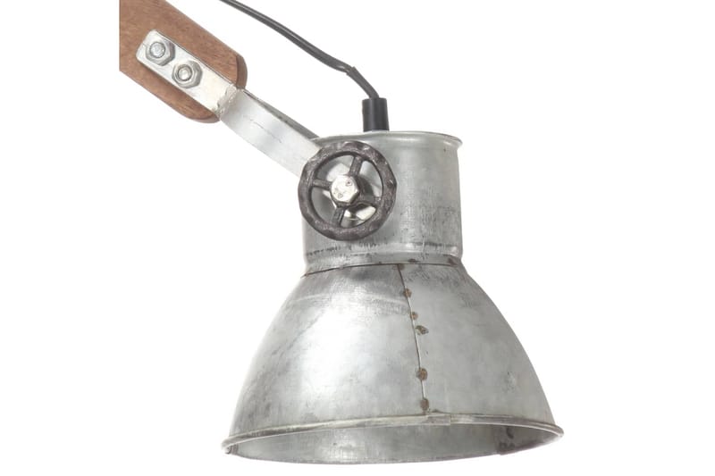 Vägglampa industriell stil silver rund E27 - Silver - Sänglampa vägg - Väggarmatur - Vägglampa
