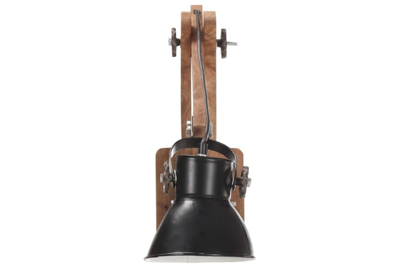 Vägglampa industriell stil svart rund E27 - Svart - Sänglampa vägg - Väggarmatur - Vägglampa