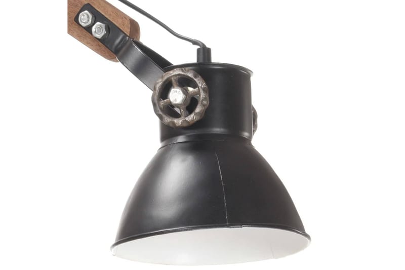Vägglampa industriell stil svart rund E27 - Svart - Sänglampa vägg - Väggarmatur - Vägglampa