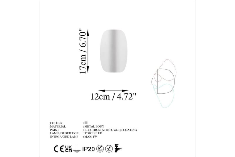 Vägglampa Koeia Chrome - Vit - Belysning - Lampor & belysning inomhus - Vägglampa