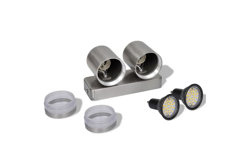Vägglampa LED konformad GU10 rostfritt stål - Silver - Sänglampa vägg - Väggarmatur - Vägglampa