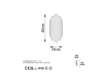 Vägglampa Mahima Svart - Svart - Belysning - Lampor & belysning inomhus - Vägglampa