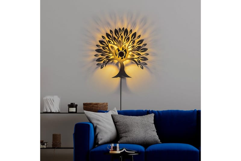 Vägglampa Malti Tree Svart - Svart - Belysning - Lampor & belysning inomhus - Vägglampa