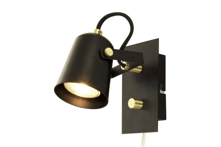 Vägglampa Metz Svart/Mässing - Scan Lamps - Väggarmatur - Sänglampa vägg - Vägglampa