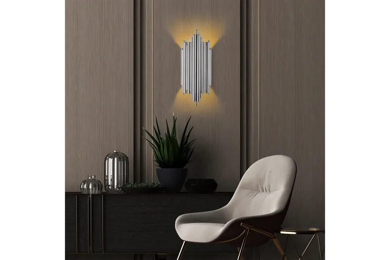 Vägglampa Raoji Krom - Krom - Belysning - Lampor & belysning inomhus - Vägglampa