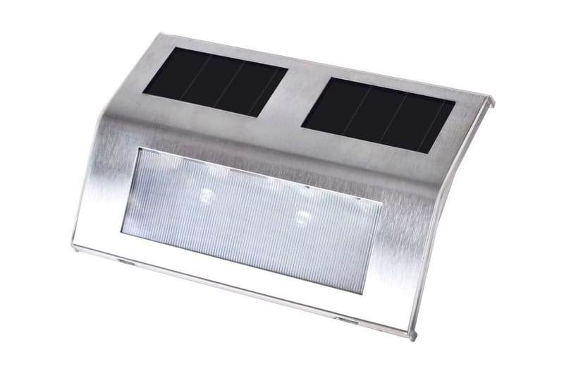 Vägglampa solcell 4-pack - Silver - Sänglampa vägg - Väggarmatur - Vägglampa