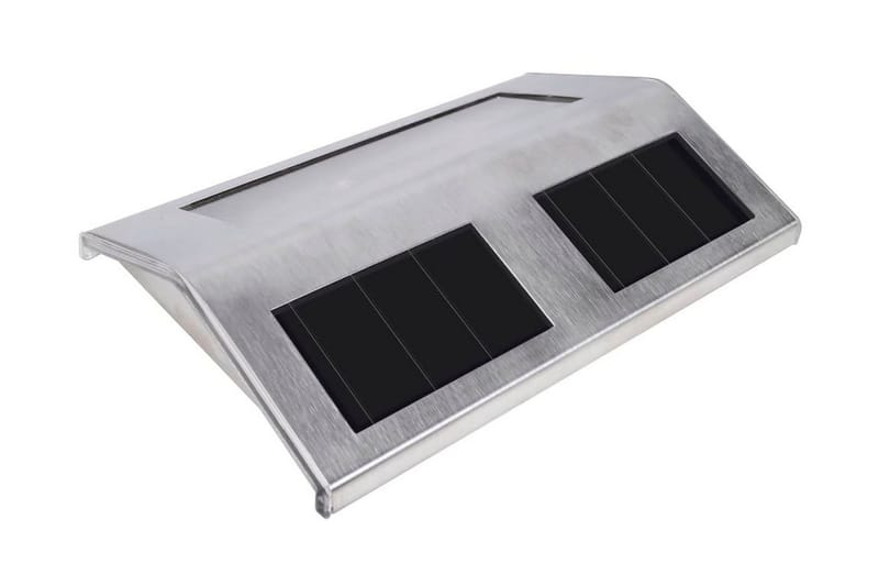 Vägglampa solcell 4-pack - Silver - Väggarmatur - Sänglampa vägg - Vägglampa