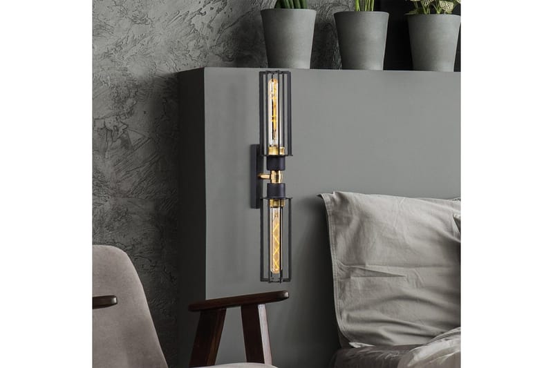 Vägglampa Sourab Skinande Svart / Rany - Guld/Svart - Belysning - Lampor & belysning inomhus - Vägglampa
