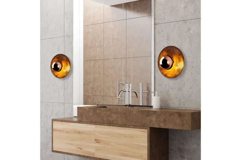 Vägglampa Zindale Koppar - 38 x 31 cm - Belysning - Lampor & belysning inomhus - Vägglampa