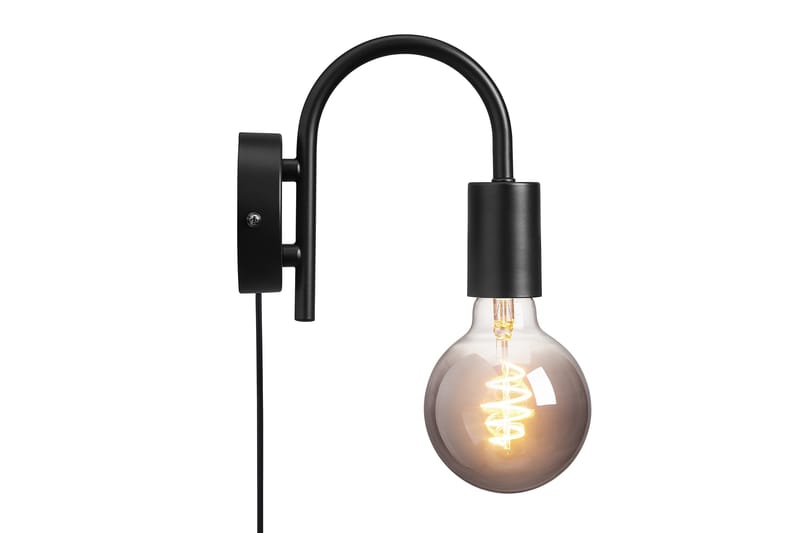 Vägglampa Paco med Arm Svart - Sänglampa vägg - Väggarmatur - Vägglampa