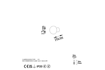 Vägglampa Polmar Rany - Diameter: 12 cm - Belysning - Lampor & belysning inomhus - Vägglampa