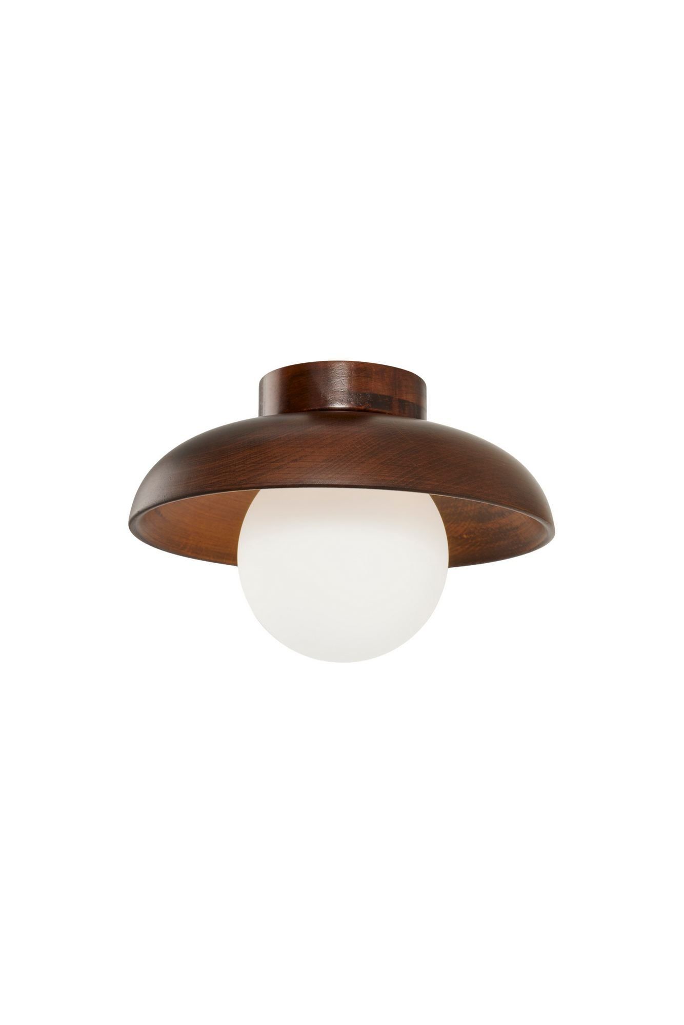 Beylin Vägglampa 24 cm Rund - Valnöt Vit