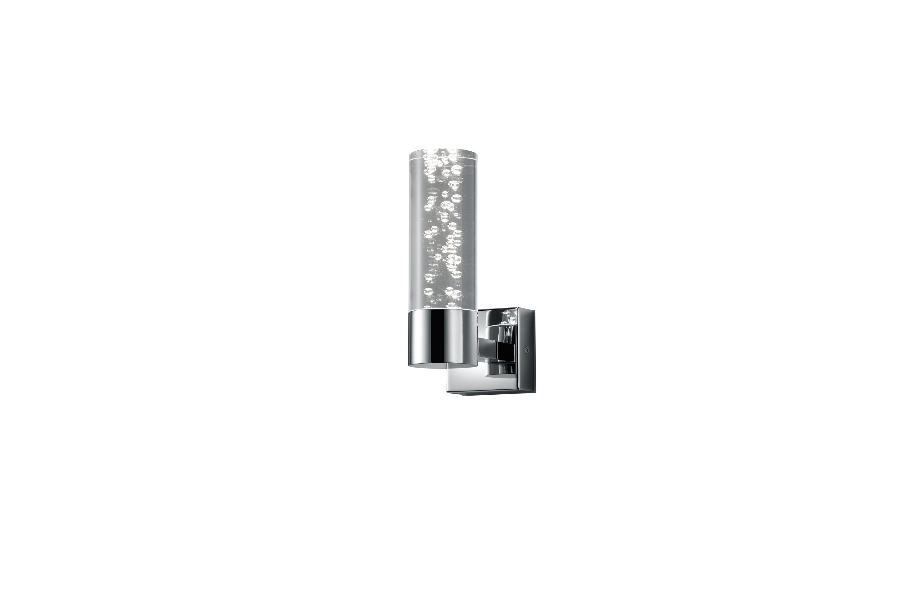 Bolsa H2O LED vägglampa 1L krom/bubbelglas Vit