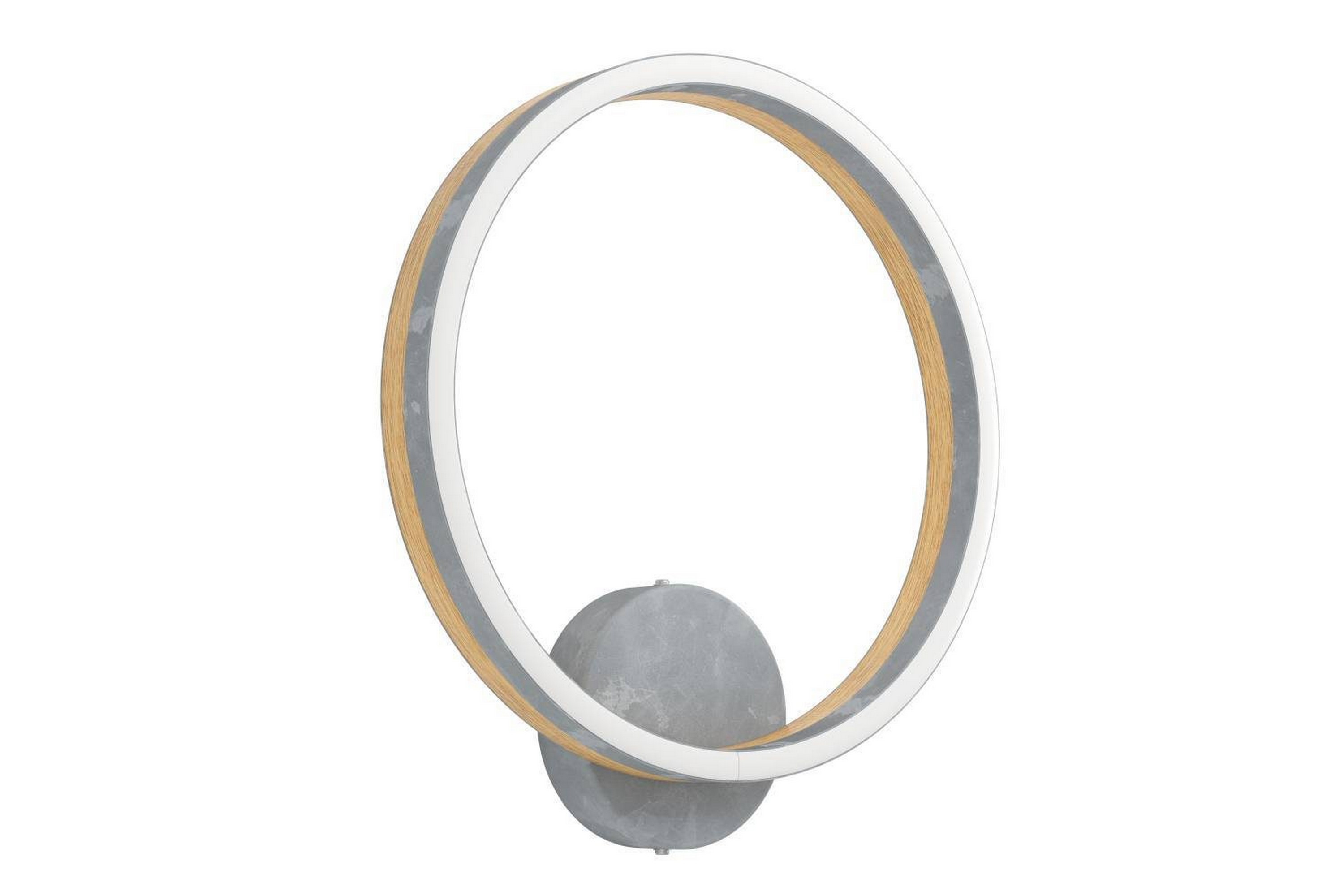 Vägglampa Eglo Cadinaro Grå/Trä Rund -