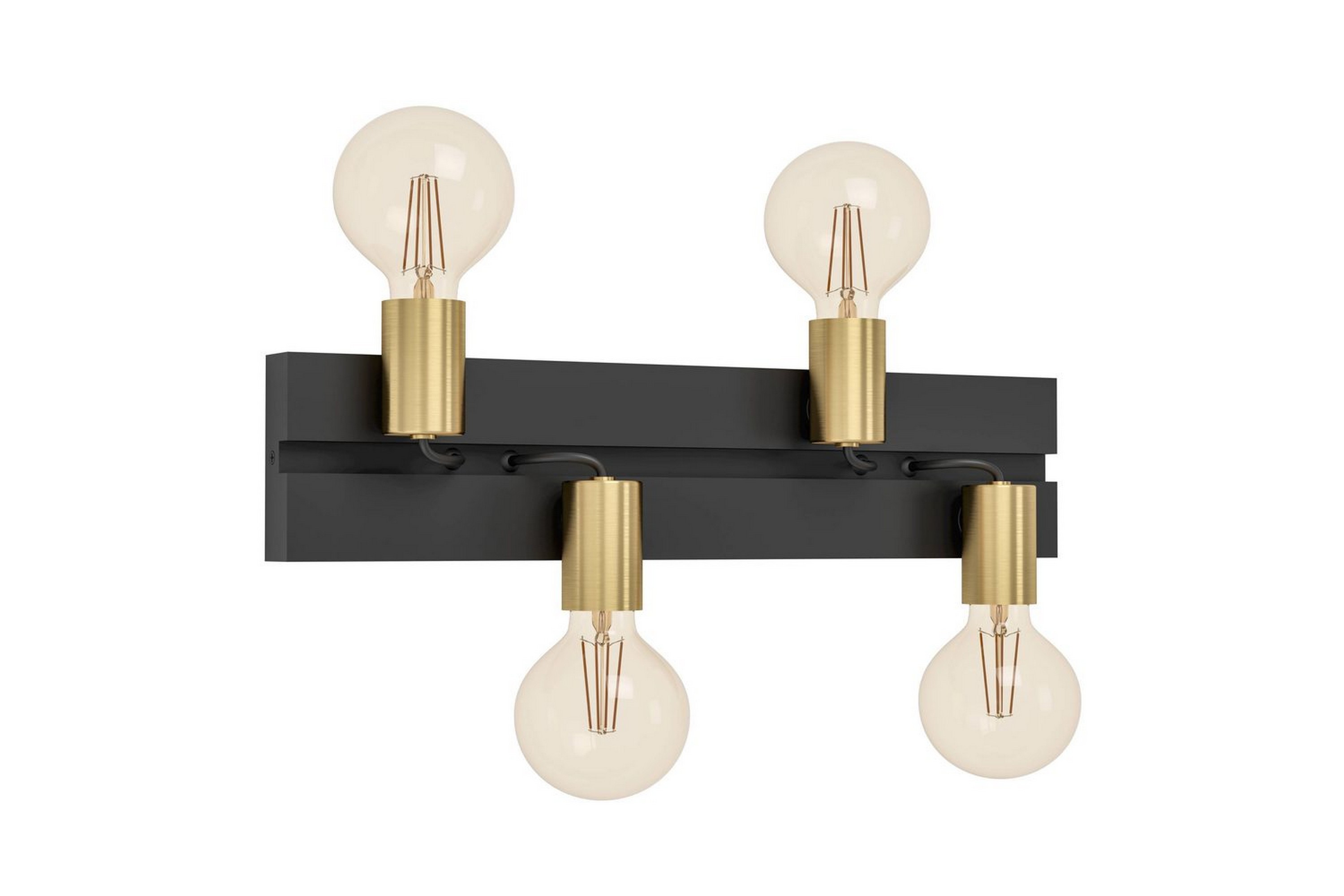 Vägglampa Eglo Macchione - Svart/Mässing