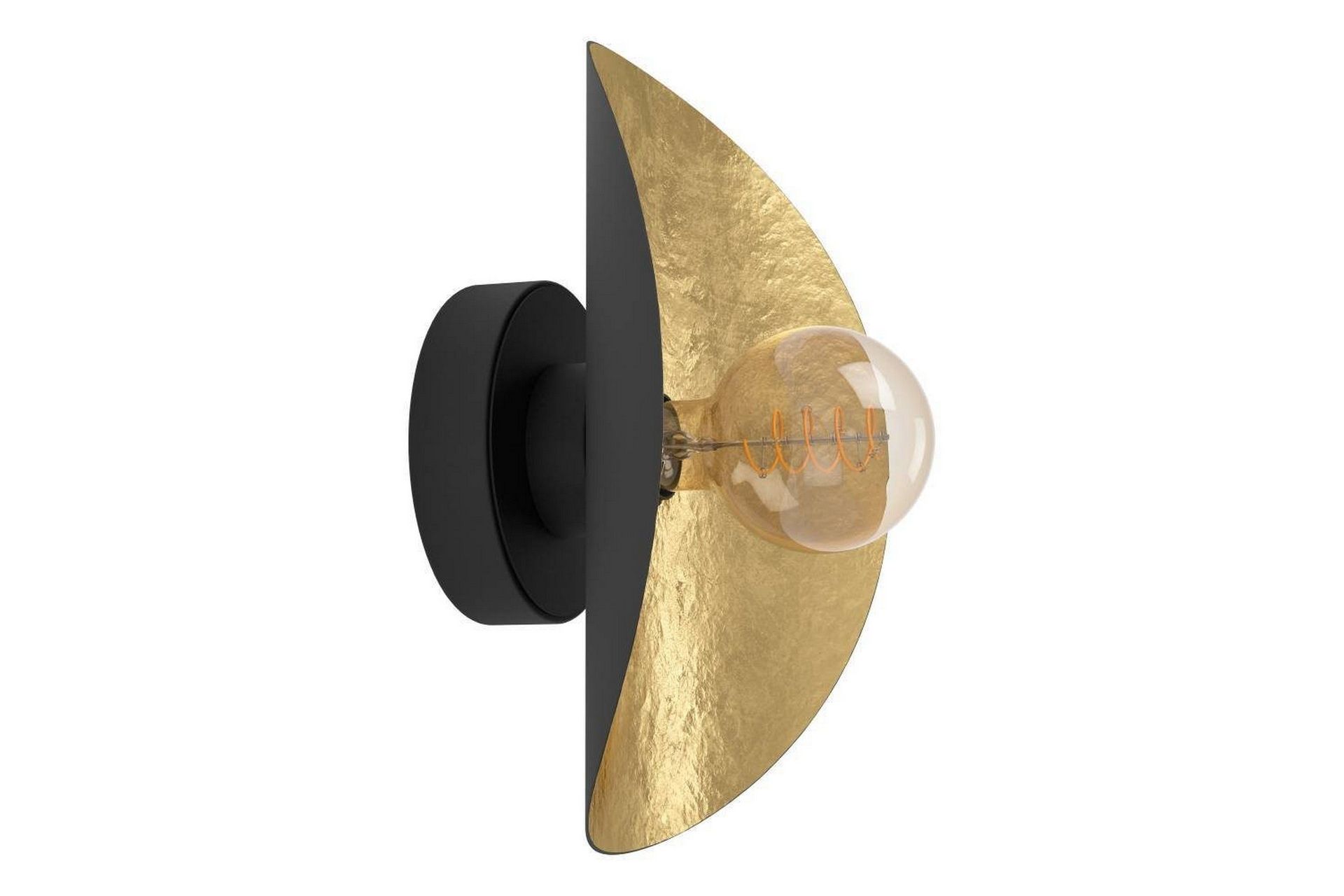V&auml;gglampa Eglo Saceda Svart/Guld -
