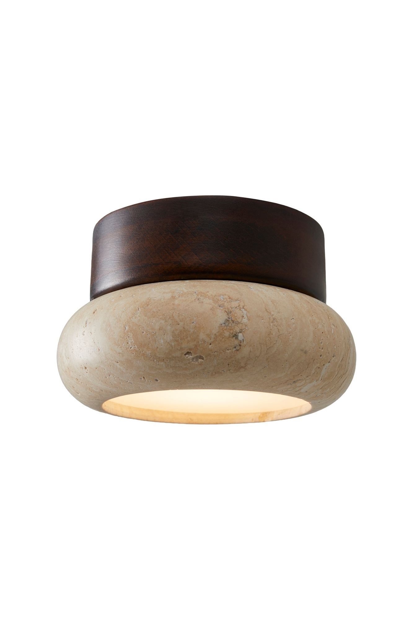 Eryvin Vägglampa 15 cm Rund - Valnöt Beige