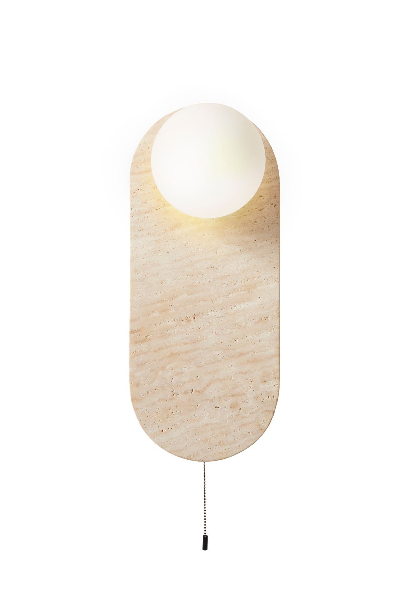 Kummer Vägglampa 10 cm Oval - Beige Och Vit