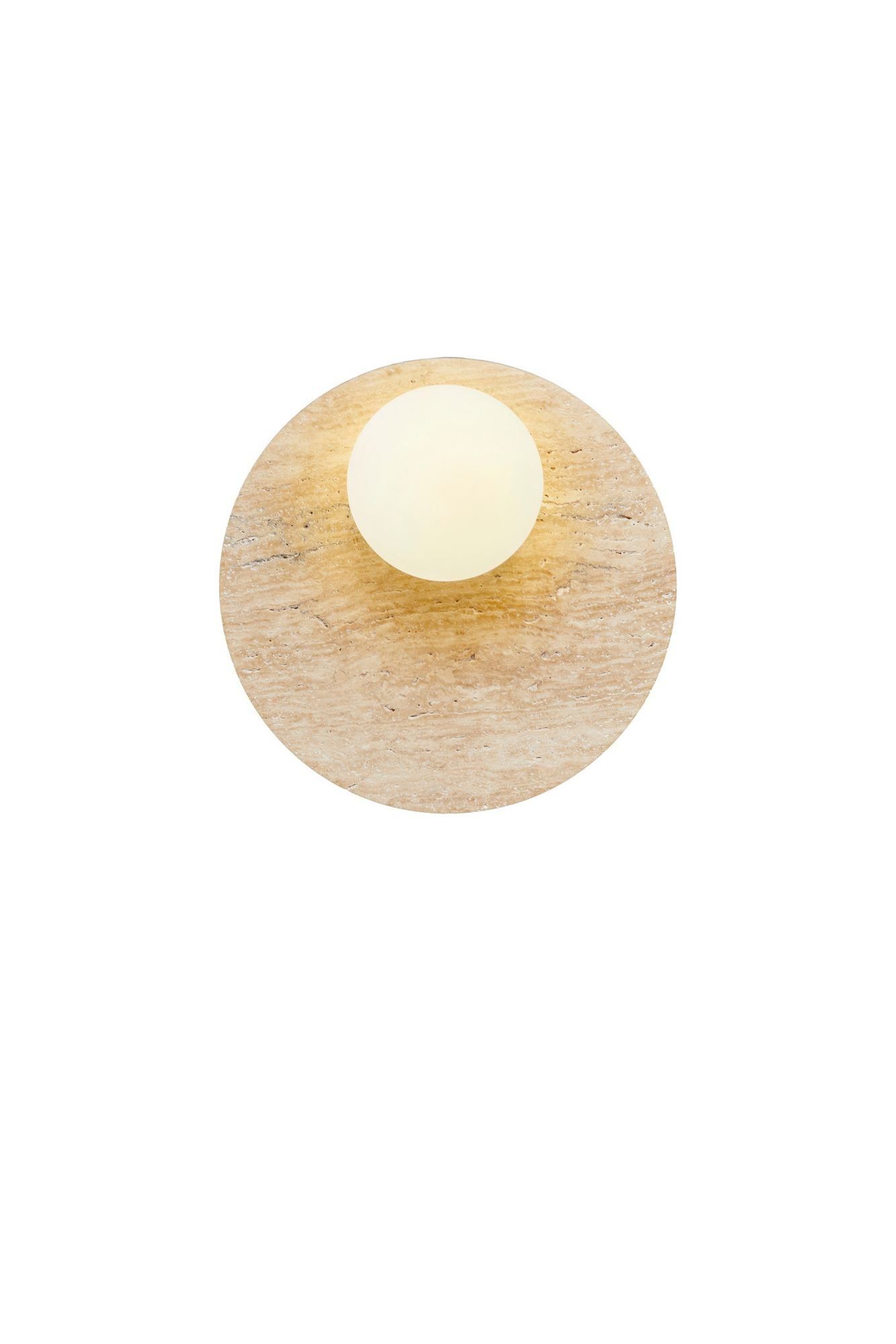 Kummer Vägglampa 10 cm Rund - Beige Och Vit