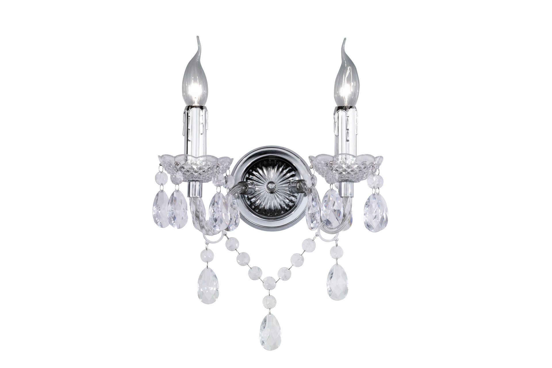 Luster Vägglampa 2L E14 transparent - Transparent
