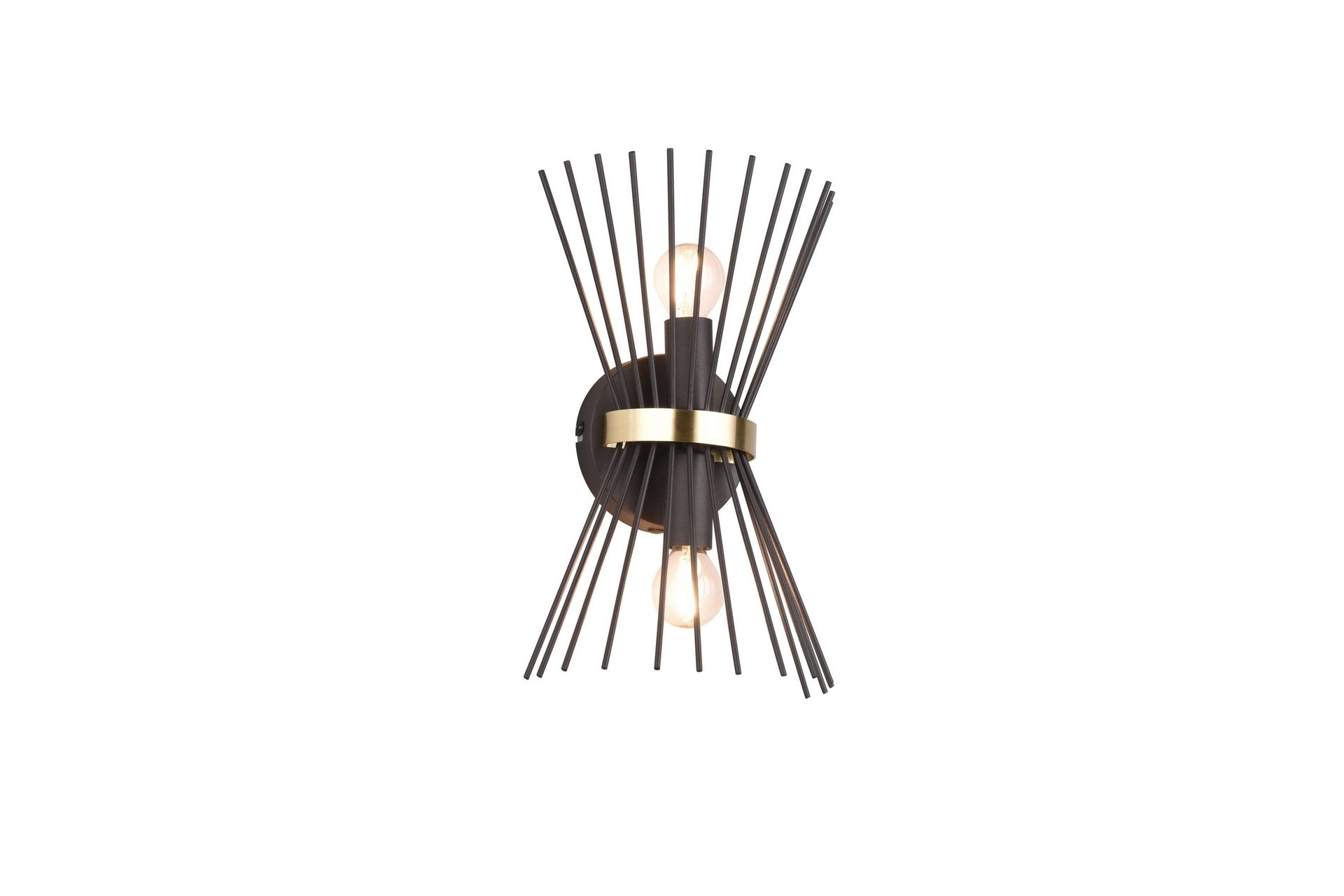 Rod Vägglampa 2xE14 svart/ guld - Svart/Guld