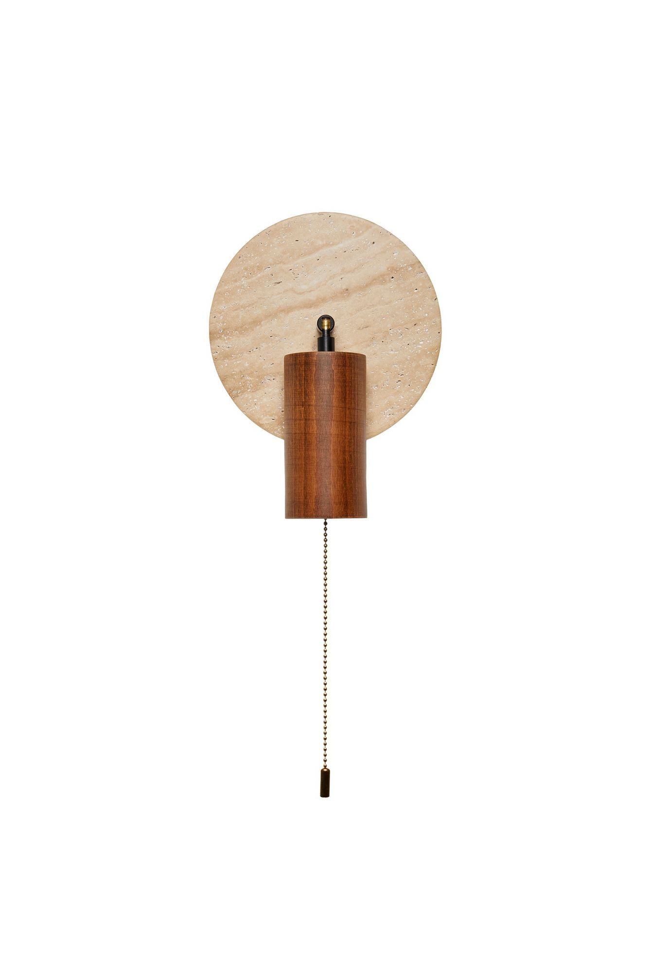 Tharosel Vägglampa 21 cm - Beige Valnöt