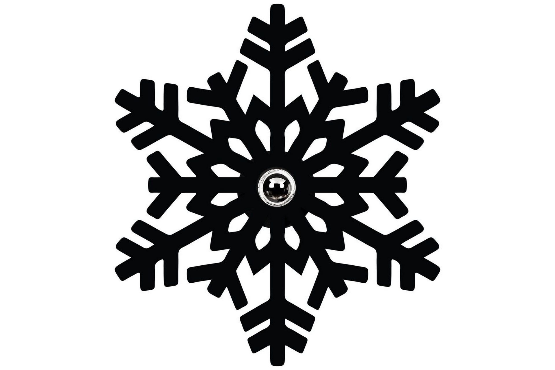 Vägglampa Brilo Snö Svart - Svart