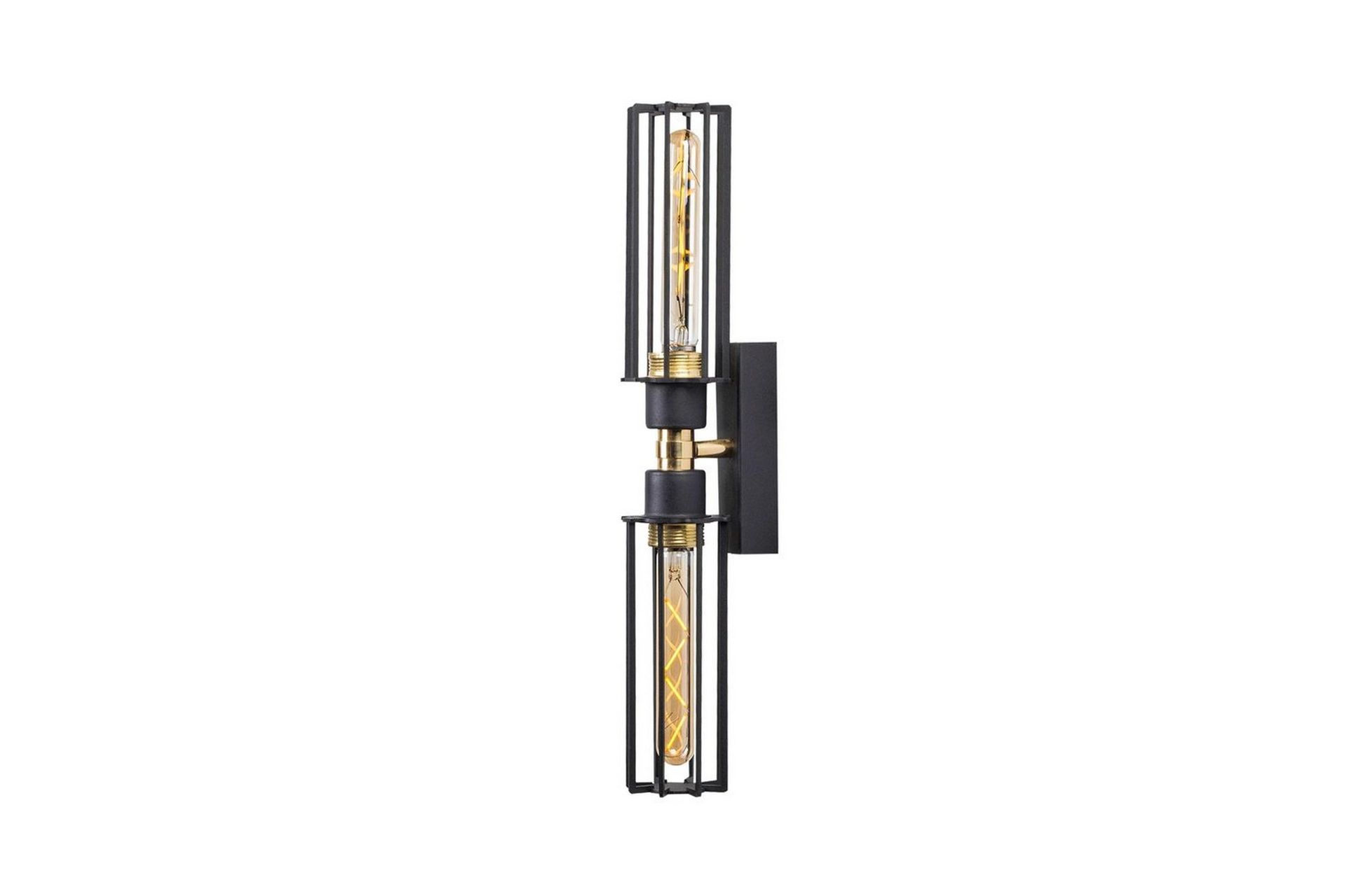 Vägglampa Sourab Skinande Svart / Rany - Guld/Svart