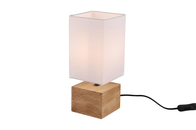 Woody bordslampa 12X12cm E14 trä/ vit - Vit - Belysning - Lampor & belysning inomhus - Bordslampa