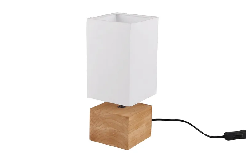 Woody Bordslampa 12X12cm E14 trä/ vit - Vit - Belysning - Lampor & belysning inomhus - Bordslampa