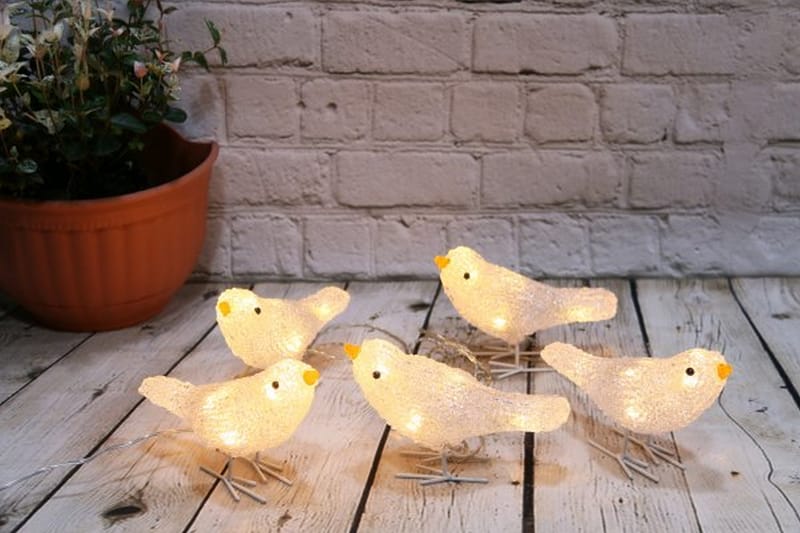Fåglar 5-set LED komplett - Pixie Design - Övrig julbelysning