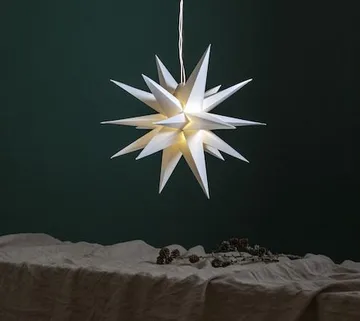 Alice Adventsstjärna 60 cm i Plast med batteri och LED - Vit - Belysning - Julbelysning - Adventsstjärna