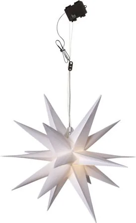 Alice Adventsstjärna 60 cm i Plast med batteri och LED - Vit - Belysning - Julbelysning - Adventsstjärna