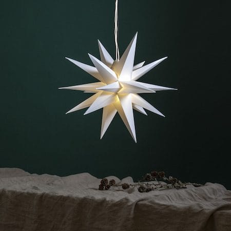 Alice Adventsstjärna 60 cm i Plast med batteri och LED - Vit - Belysning - Julbelysning - Adventsstjärna