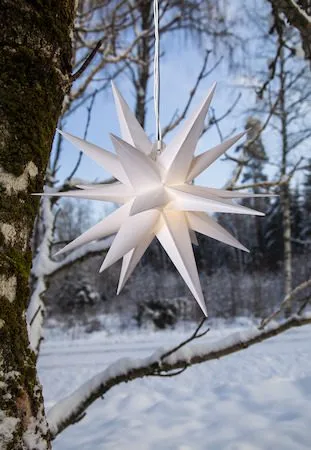 Alice Adventsstjärna 60 cm i Plast med batteri och LED - Vit - Belysning - Julbelysning - Adventsstjärna