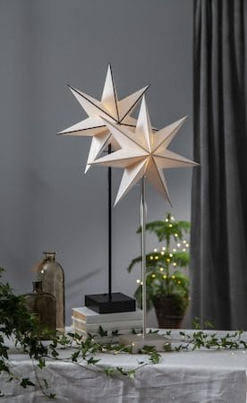 Astro Stjärna på fot 35 cm - vit och beige - Belysning - Julbelysning - Jullampor