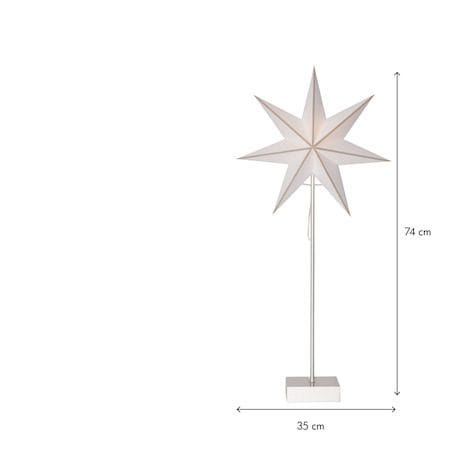Astro Stjärna på fot 35 cm - vit och beige - Belysning - Julbelysning - Jullampor