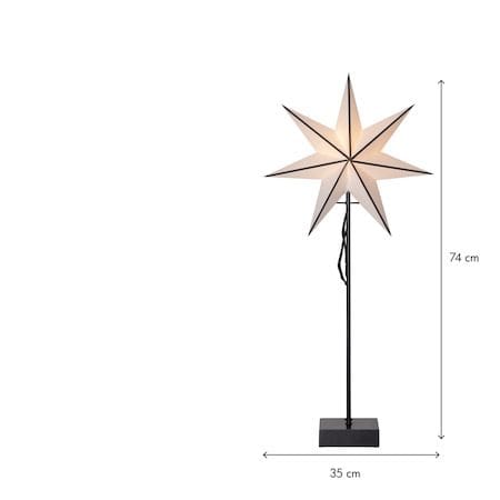 Astro Stjärna på fot 35 cm - vit och svart - Belysning - Julbelysning - Jullampor