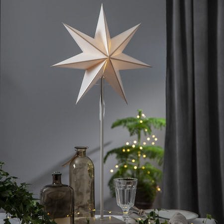 Astro Stjärna på fot 35 cm - vit och svart - Belysning - Julbelysning - Jullampor