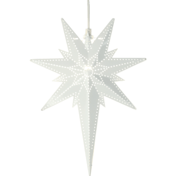 Betlehem Liten adventsstjärna 25 cm - Jullampa i metall - Vit - Belysning - Julbelysning - Adventsstjärna