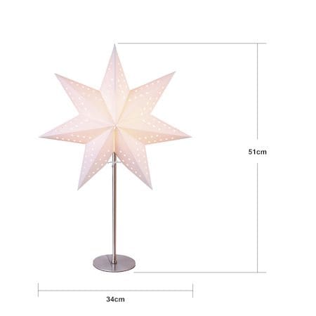 Bobo Stjärna på fot 34 cm - vit - Belysning - Julbelysning - Jullampor