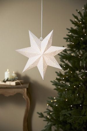 Classic Adventsstjärna 45 cm – Jullampa i papper - Vit - Belysning - Julbelysning - Adventsstjärna
