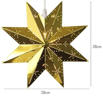 Classic Liten Adventsstjärna 28 cm – Jullampa i Metall - Mässing - Belysning - Julbelysning - Adventsstjärna