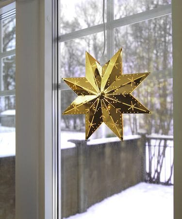 Classic Liten Adventsstjärna 28 cm – Jullampa i Metall - Mässing - Belysning - Julbelysning - Adventsstjärna