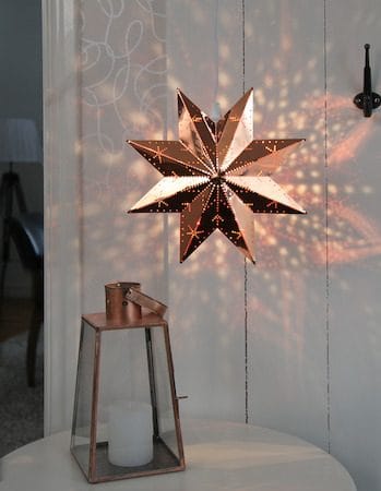 Classic Liten Adventsstjärna 28 cm - Jullampa i Metall - Koppar - Belysning - Julbelysning - Adventsstjärna