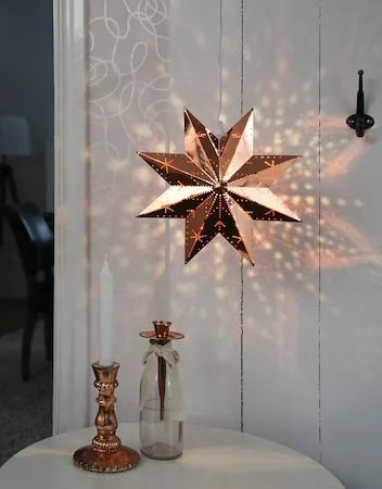 Classic Liten Adventsstjärna 28 cm - Jullampa i Metall - Koppar - Belysning - Julbelysning - Adventsstjärna