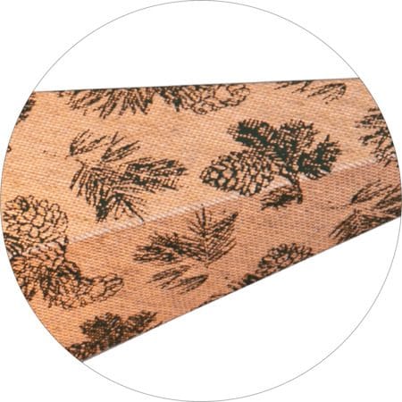 Cotton Adventsstjärna 60 cm – Jullampa i papper - Beige med grönt mönster - Belysning - Julbelysning - Adventsstjärna