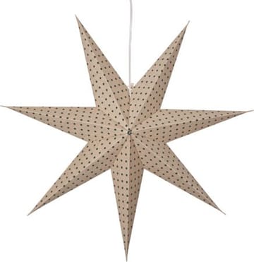 Cotton Pappersstjärna 60 cm - beige med gröna prickar - Belysning - Julbelysning - Jullampor