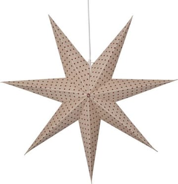 Cotton Pappersstjärna 60 cm - beige med röda prickar - Belysning - Julbelysning - Jullampor